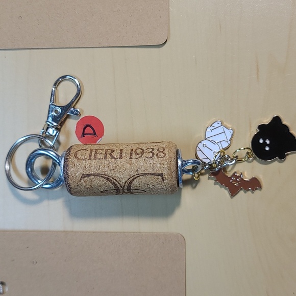 2 for $10 BOGO Halloween - Upcycled Wine Cork Key Chain or Purse Charm - Pick 2 - Picture 5 of 7